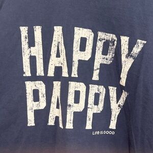 Life is Good Men’s  'Happy Pappy' Navy Blue Crusher T-Shirt